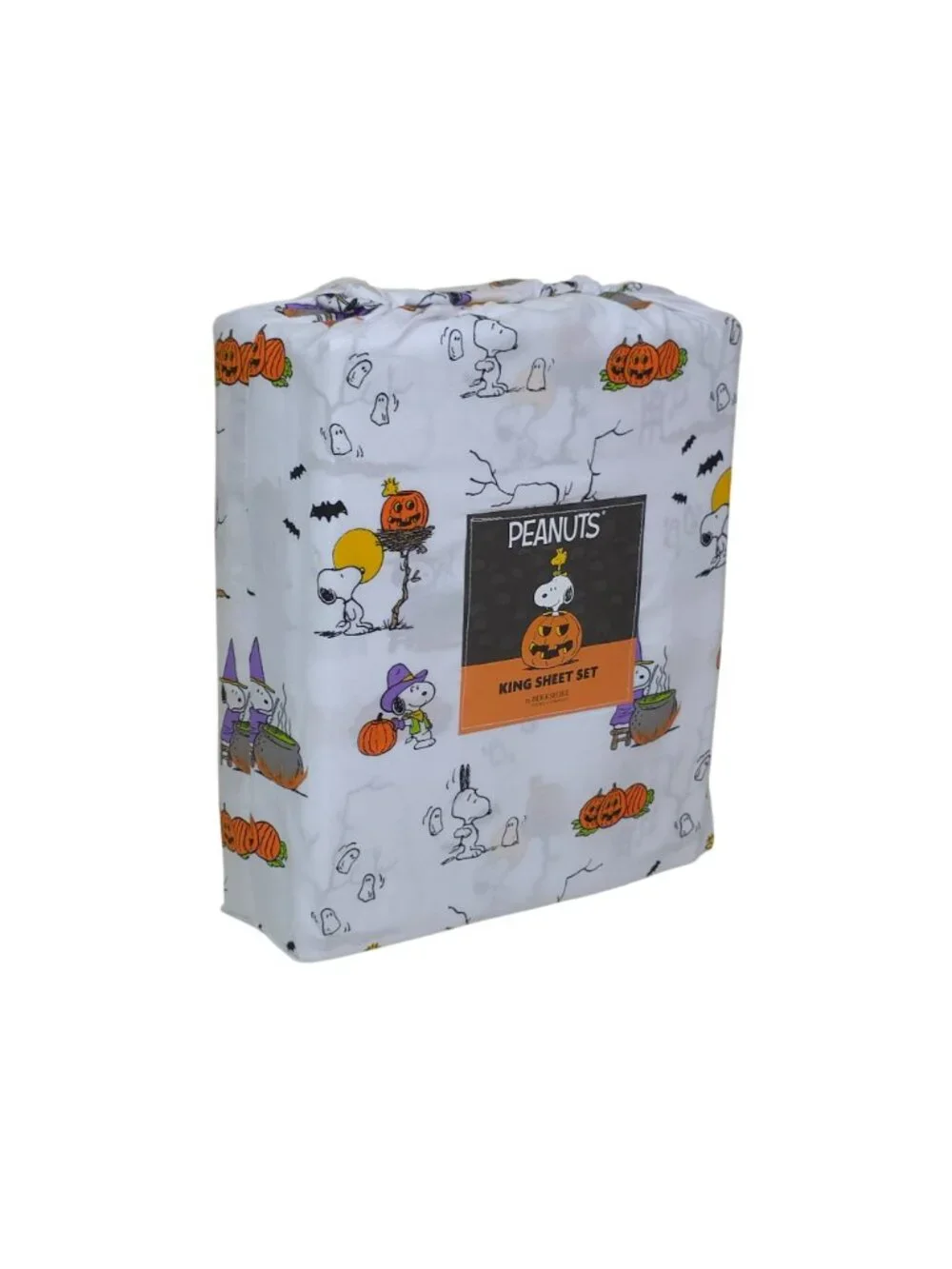 Peanuts Snoopy Halloween King Sheet Set By Berkshire Pumpkins Ghosts